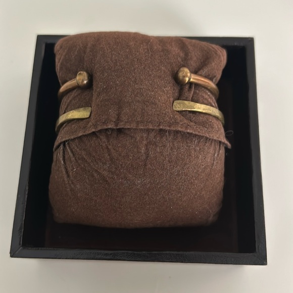 Anthropologie Red and Mint Green Bangle Bracelets - Picture 2 of 6